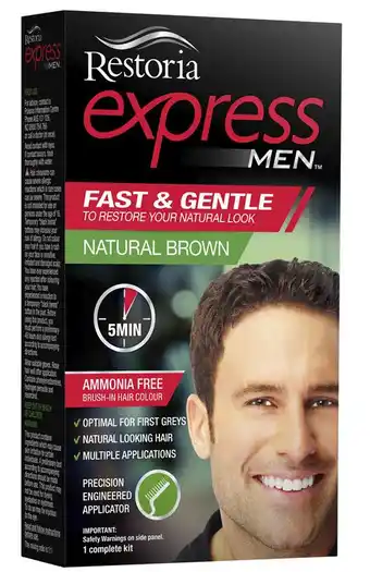 ePharmacy Restoria express for men natural brown offer