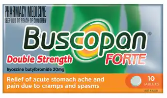 Buscopan forte double strength 10 tablets