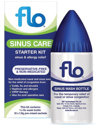 My Chemist Flo sinus care starter kit 12 sachets offer