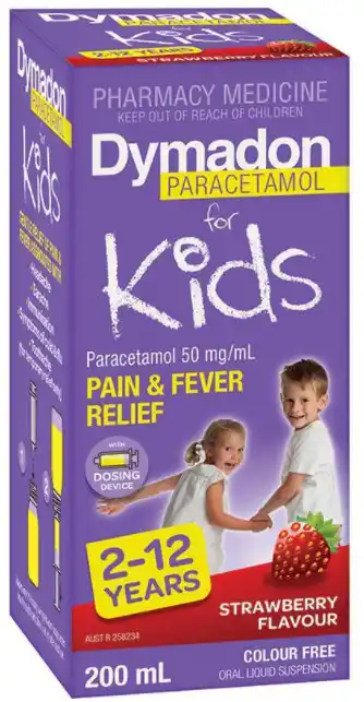 My Chemist Dymadon for kids 2 - 12 years strawberry 200ml offer