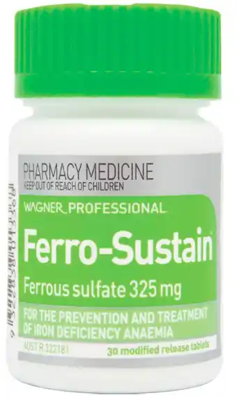 My Chemist Wagner professional ferro-sustain 30 modiﬁed release tablets offer