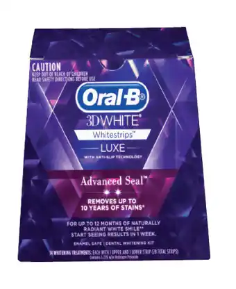 My Chemist Oral-b 3d white luxe advanced seal whitestrips 14 pack offer