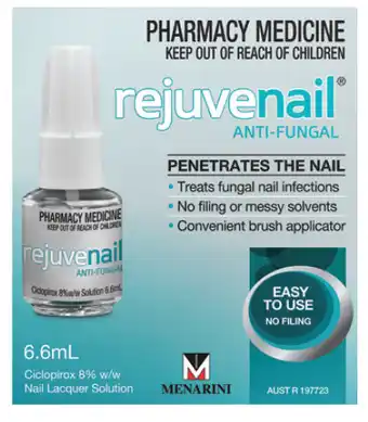 My Chemist Rejuvenail anti-fungal nail lacquer solution 6.6ml offer