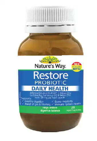 My Chemist Nature’s way restore probiotic daily health 28 hard capsules offer
