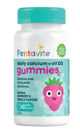 My Chemist Pentavite daily calcium + vit d3 60 gummies offer