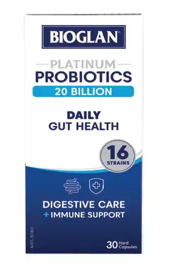 My Chemist Bioglan platinum probiotics 20 billion 30 hard capsules offer