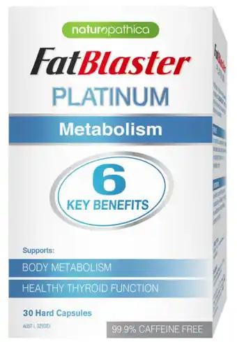 My Chemist Naturopathica fatblaster platinum metabolism 30 hard capsules offer