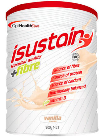 Isustain hospital quality plus fibre vanilla 900g