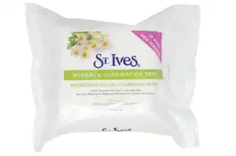 St. ives refreshing facial cleansing wipes normal & combination 35 wipes