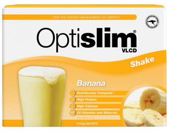 My Chemist Optislim vlcd meal replacement shake banana 21x43g sachets offer