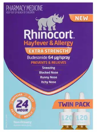 My Chemist Rhinocort hayfever & allergy extra strength 240 doses offer