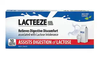 My Chemist Lacteeze 10 chewable tablets offer