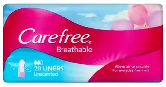 My Chemist Carefree breathable 20 liners offer