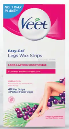 Veet normal legs wax strips 40 pack
