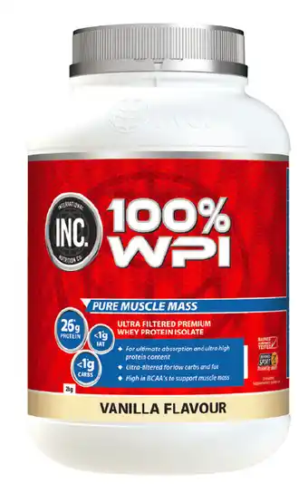 My Chemist Inc 100% wpi vanilla flavour 2kg offer