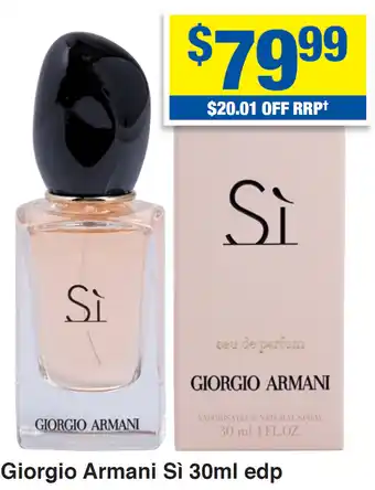 My Chemist Giorgio armani sì 30ml edp offer