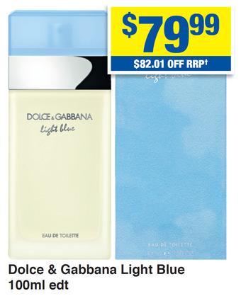 My Chemist Dolce & gabbana light blue 100ml edt offer