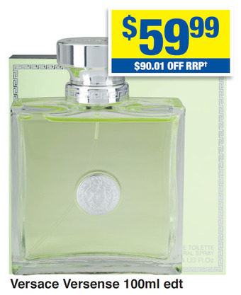 My Chemist Versace versense 100ml edt offer