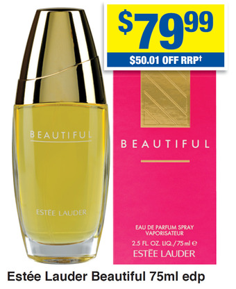 My Chemist Estée lauder beautiful 75ml edp offer