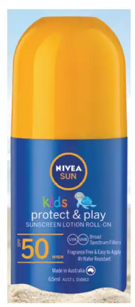 Nivea sun kids protect & play spf 50+ roll-on 65ml