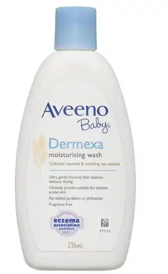 My Chemist Aveeno baby dermexa wash 236ml offer