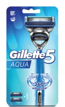 My Chemist Gillette 5 aqua razor + 2 blade refills offer