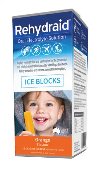 Good Price Pharmacy Rehydraid iceblocks orange flavour 16 pack offer