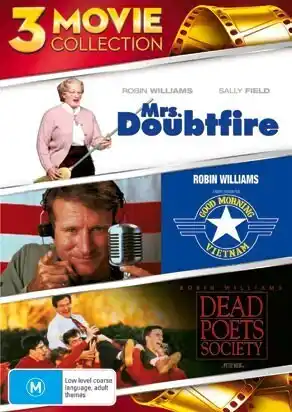 BIG W Mrs. Doubtfire / Good Morning Vietnam / Dead Poets Society - 3 Movie Collection DVD* offer