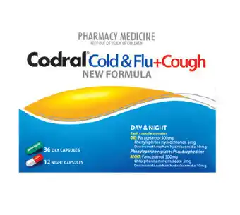 Good Price Pharmacy Codral pe cold & flu + cough day & night 48 capsules offer