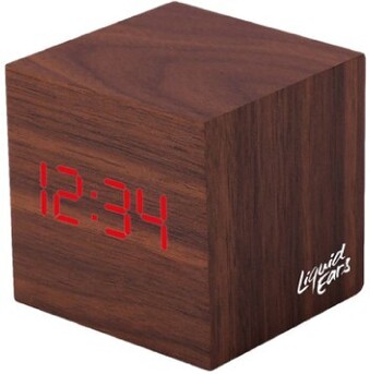 BIG W Liquid Ears Mini LED Alarm Clock - Walnut offer