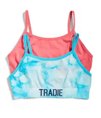 BIG W Tradie girls 2-pack seamfree crops sizes 8/10-14/16 offer