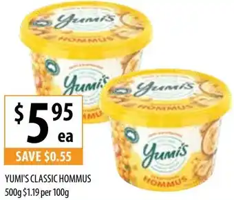 Supabarn YUMI'S CLASSIC HOMMUS 500g offer