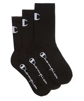 BIG W Champion 3-pack crew socks sizes 3-8, 8-11 offer