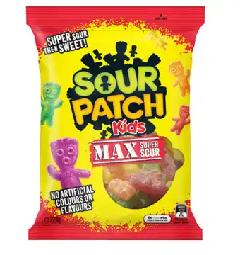 BIG W The natural confectionery co. sour patch max medium bags 220g offer