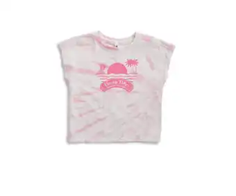 BIG W K-d kids shoulder seam tees - neon pink & white - sizes 1-7 offer