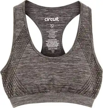 BIG W Circuit Womens Seamless Crop Top - Charcoal offer