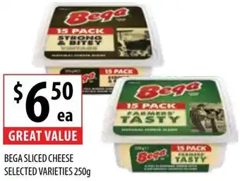 Supabarn BEGA SLICED CHEESE SELECTED VARIETIES 250g offer