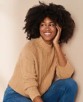 BIG W &me Cable Knit Jumper - Brown offer
