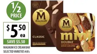 Supabarn MAGNUM ICE CREAM BAR SELECTED VARIETIES 4/6's offer