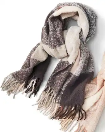 BIG W &me Wide Pattern Knit Scarf - Grey offer