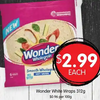 Wonder White Wraps 312g