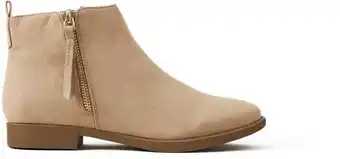 BIG W Brilliant Basics Microsuede Zip Boots - Beige offer