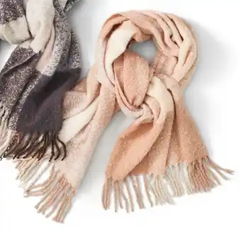 &me Wide Pattern Knit Scarf - Beige