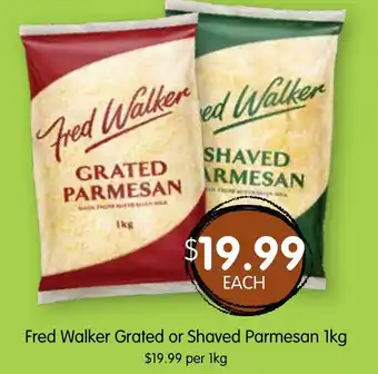 Spudshed Fred Walker Grated or Shaved Parmesan 1kg offer