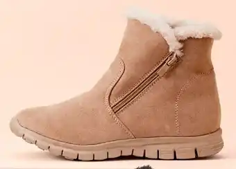 BIG W &me Microsuede Zip Boots - Beige offer