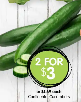 Spudshed Continental Cucumbers offer