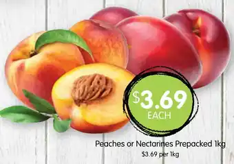 Spudshed Peaches or Nectarines Prepacked 1kg offer