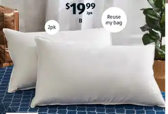 B Feather Pillow 2pk