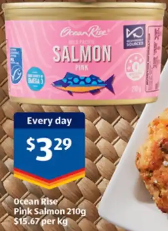 ALDI Ocean Rise Pink Salmon 210g offer