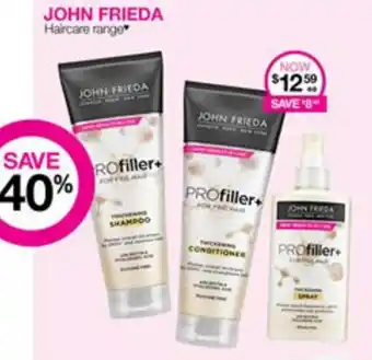Priceline JOHN FRIEDA Haircare range offer